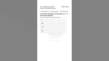Poisson Distribution Mean Variance 12th Mathematics Statistics