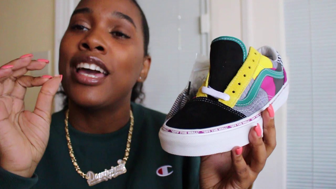 vans old skool black multi disarray