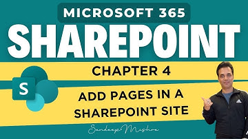 Microsoft SharePoint - Chapter 4 - How To Add Pages In A SharePoint Site - Microsoft 365 Tutorial