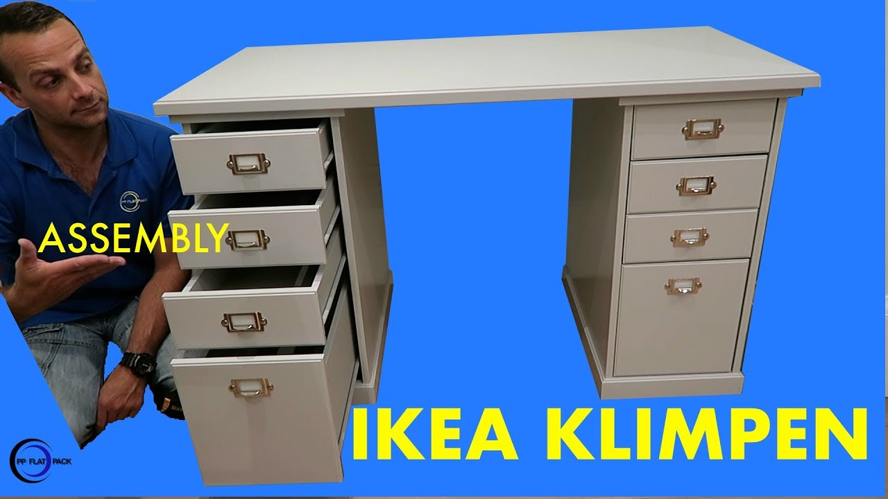 IKEA KLIMPEN DESK ASSEMBLY - YouTube IKEA KLIMPEN DESK ASSEMBLY - YouTube