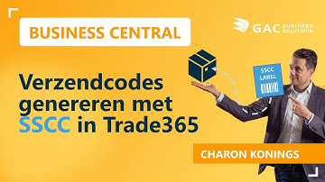 Verzendcodes genereren met SSCC in Trade365