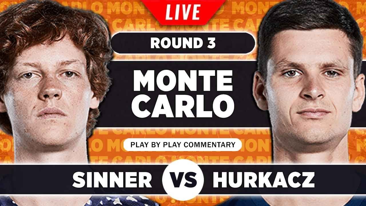 SINNER vs HURKACZ ATP Monte Carlo Masters 2023 Live Tennis Play-by-Play 