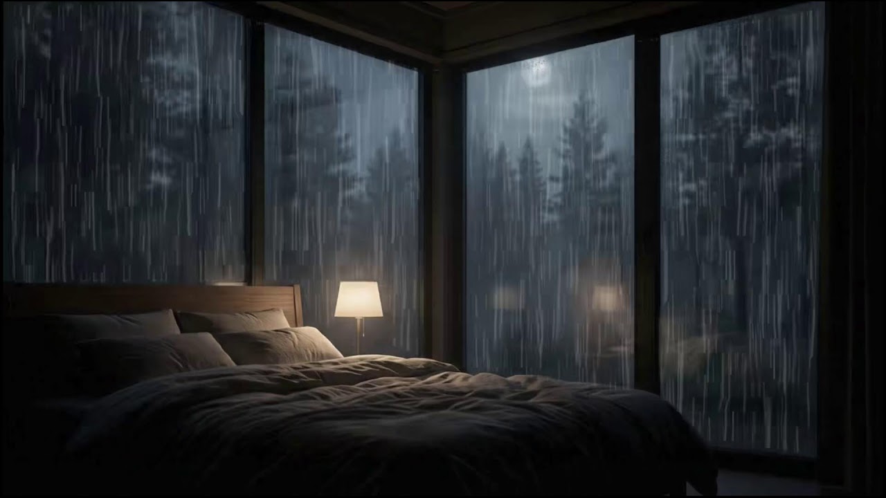 Enchanted Woods Rain at Night, Soft Rain Atmosphere to Help Sleep and Ease Insomnia Gently Now