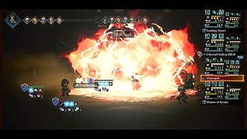 Octopath COTC F2P Beating Tikilen in 9T with a custom requested roster