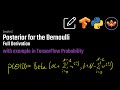 Posterior for the Bernoulli using the Conjugate Prior | with example in TensorFlow Probability