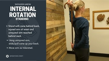 Shoulder AAROM Cane - Internal Rotation (standing)