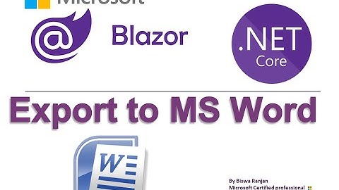 Export to Microsoft Word using Blazor Application