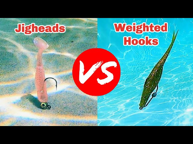 Jig Heads VS. Weighted Hooks (Underwater Footage & How To Tips