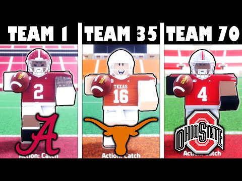 Scoring a TD on EVERY COLLEGE FOOTBALL TEAM in Roblox!