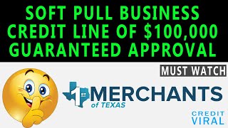 Get 100,000 Business Credit Line Soft Credit Pull Guaranteed Approval Must Watch