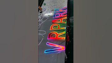 This LED signboard will change the color by itself. #sign #signage #design #signagedesign