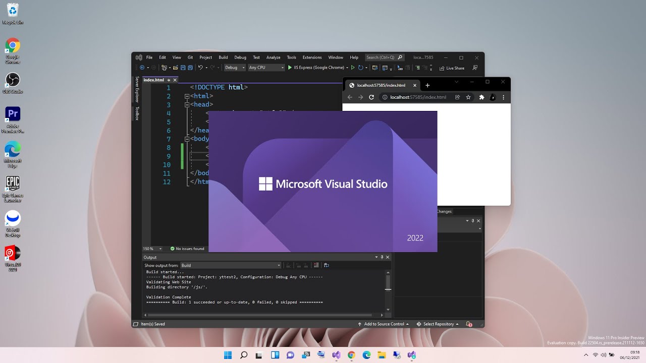 Visual Studio 2022 | Getting Started Web Design | HTML & CSS - YouTube