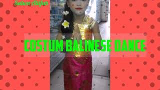 Costum Balinese Dance and Instrumen Pendet Dance