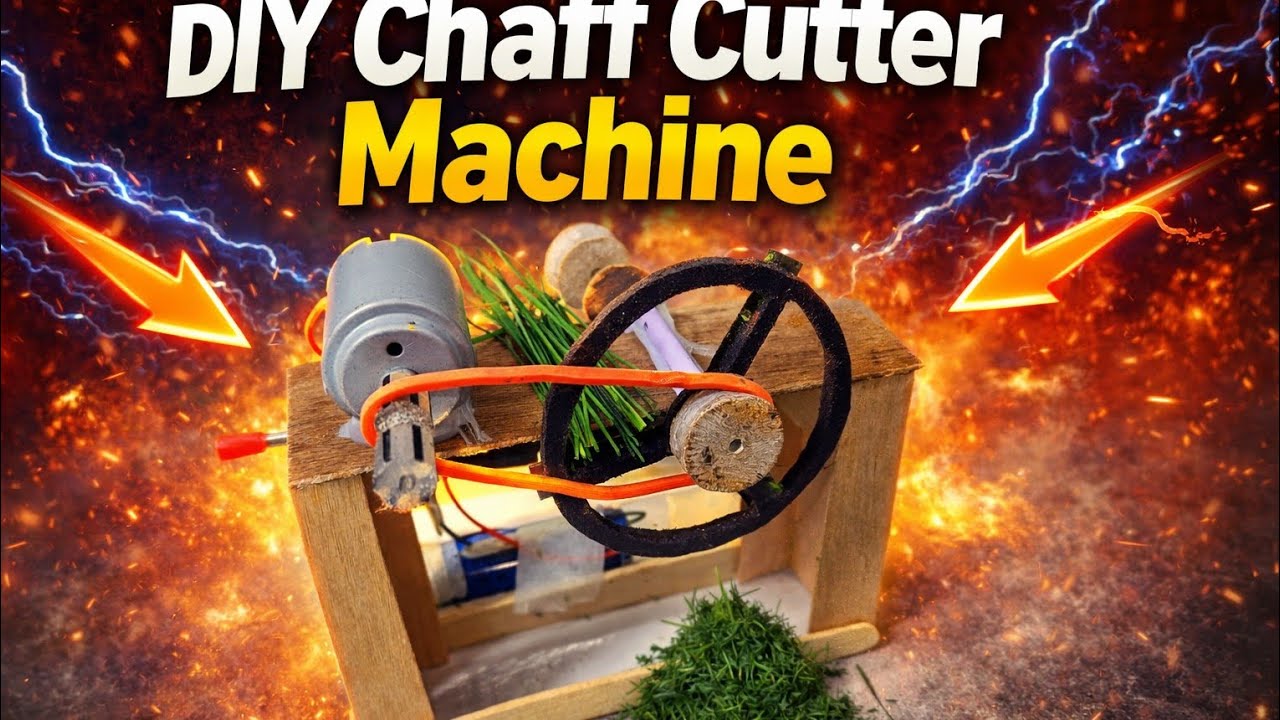 Homemade Chaff Cutter Machine (कुट्टी मशीन) | Easy DIY Project - YouTube