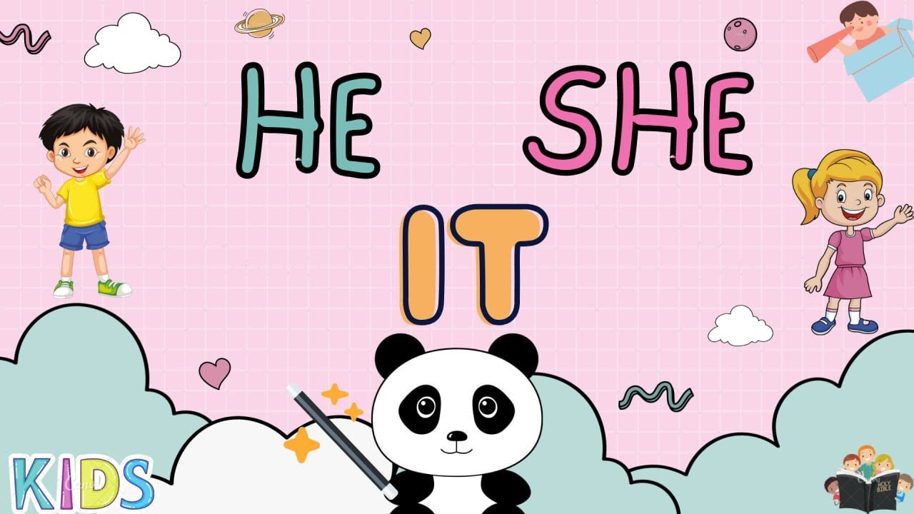 He, She , It | How to use in sentence for kids | English grammar ...