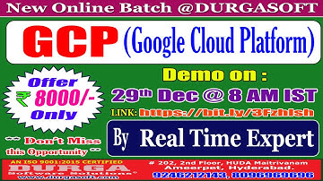 GCP (Google Cloud Platform) Online Training @ DURGASOFT