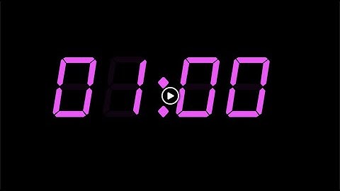 1 Minute Timer, retro magenta lcd alarm clock, with Alarm ⏰