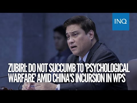 Zubiri: PH must not succumb to 'psychological warfare' amid China's incursion in WPS