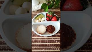 Chocolate cheese cream sandwich | Strawberries... toddler meal ideas #shorts #toddlermom  #foodies