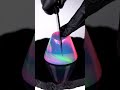 Cutting a neon gel prism with surreal precision #ai #asmr #abstract