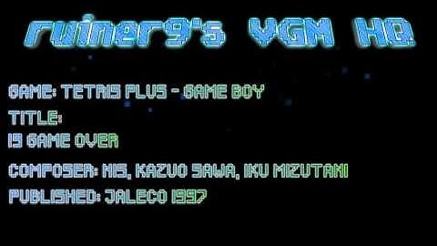 Tetris Plus Game Boy OST 19 Game Over