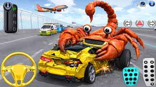 🚗🦀 GIANT CRAB DESTROYS MY CAR! | 3D Driving Class Crazy Crash Gameplay 🇺🇸 Car Driving Gameplay  screenshot 2