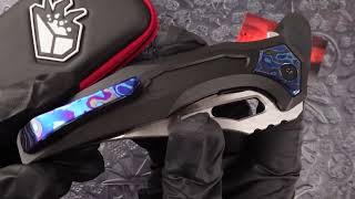 Arcane Design The CRYPT Satin Finish M390 Blade, Black Ti Handle, Zircuti Accents
