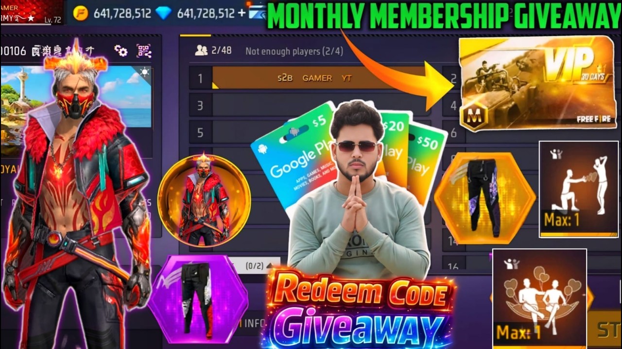 FIRE LIVE REDEEM CODE GIVEAWAY💎 | FREE FIRE LIVE  DIAMOND GIVEAWAY | FREE FIRE LIVE 20 FEBRUARY