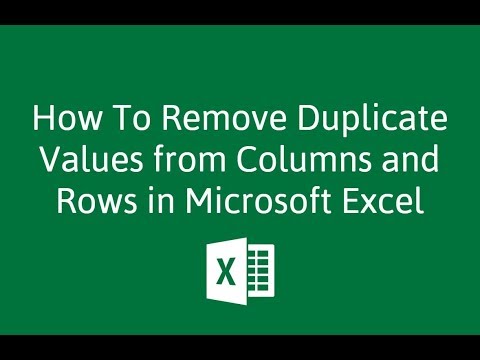 How To Remove Duplicate Values from Columns and Rows in Microsoft Excel