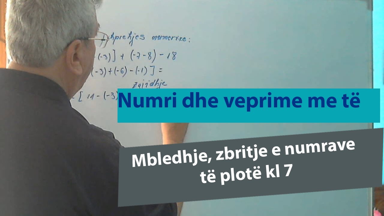 Ushtrime matematike për kl 7/ Mbledhje zbritje e numrave të plotë