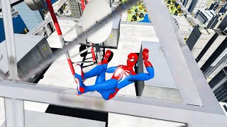 GTA 5 SPIDERMAN RAGDOLLS | GTA V SPIDERMAN Ragdolls 4k Compilations funny moments jumps/fails ep48