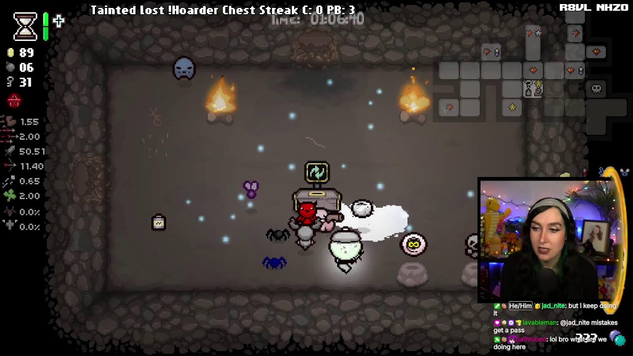 DEATHLESS post its on every character - Hoarder Tainted Lost Chest Streaks