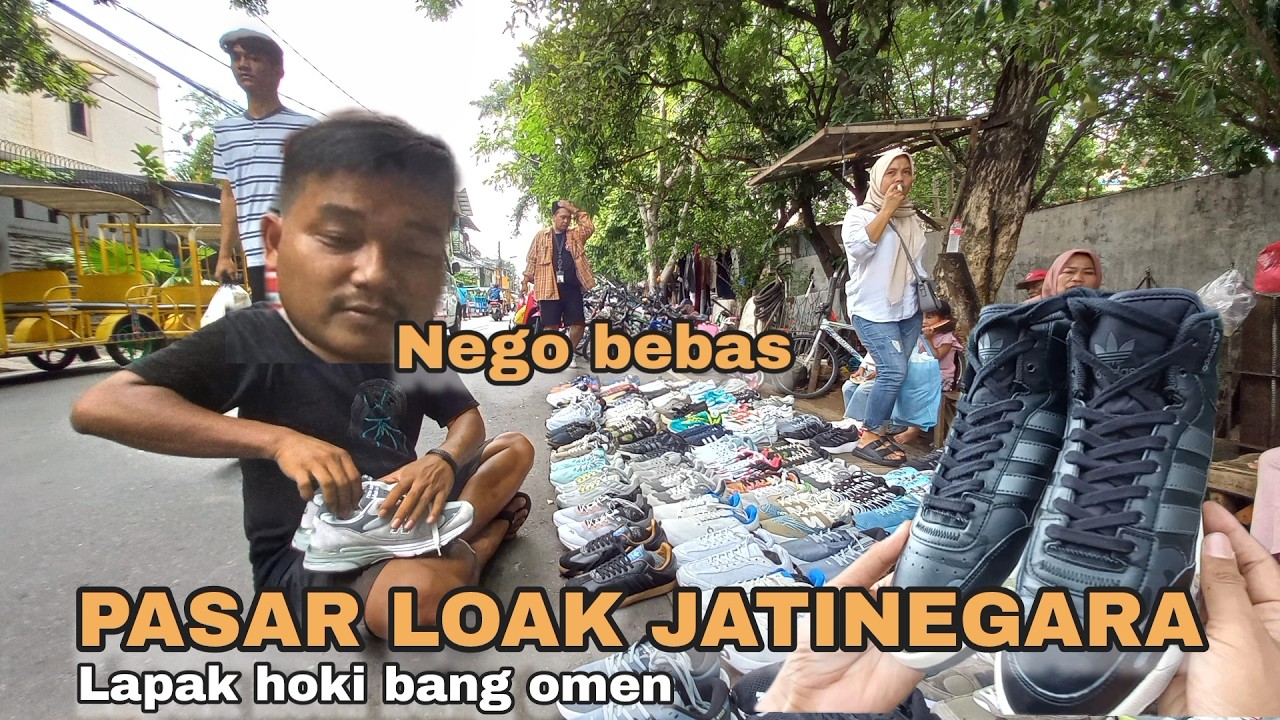 GAWAT‼️LAPAK SEPATU SECOND DI PASAR LOAK  JEMBATAN ITEM JATINEGARA DI SERBU WARGA