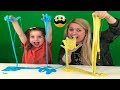 Sofie och Melody gör olika Slime som alla kan göra hemma | Lek och Lär