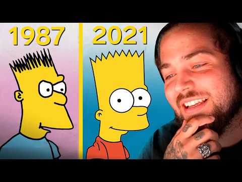 A evolução dos Simpsons ao longo de mais de 30 anos…