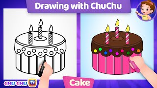 How to Draw a Cake? - Drawing with ChuChu - More Drawings with ChuChu - ChuChu TV Drawing Lessons