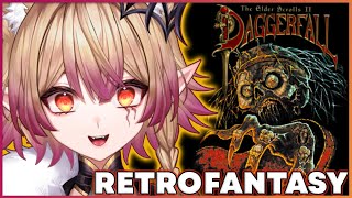 Old School Retro Fantasy Games Hit Different 🗣️ [ Daggerfall / Vylett Moonheart / #vtuber ]