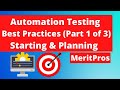 Automation Testing Best Practices🎯 (Starting & Planning) (Part 1 of 3) – Automation Testing Tutorial