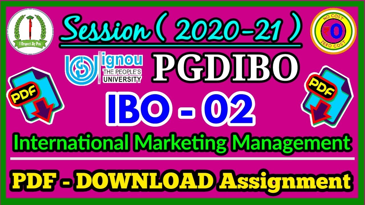 IBO 02 Solved Assignment 2020-21 IGNOU PDF Download | International ...