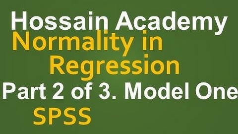 Normality in regression residual.  Model One. Part 2 of 3. SPSS