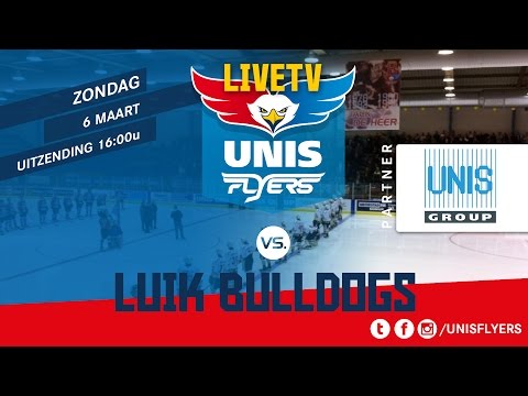 Livestream ijshockey wedstrijd Unis Flyers - Luik Bulldogs 6 maart 2016