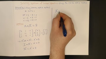 Solving system of equations using inverse matrix method