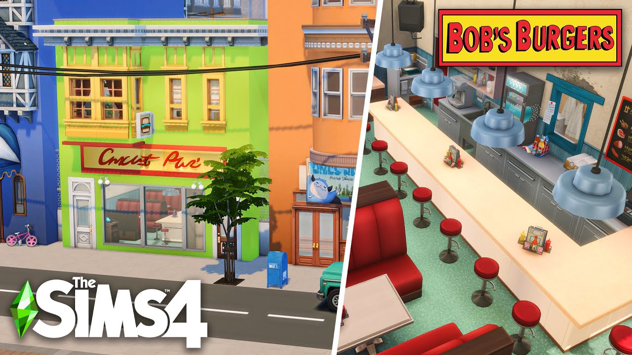 bob-s-burgers-restaurant-apartment-the-sims-4-speed-build-youtube