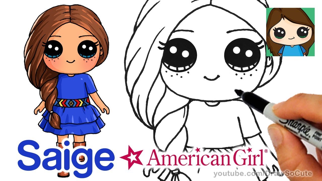 How To Draw Saige Easy American Girl Doll