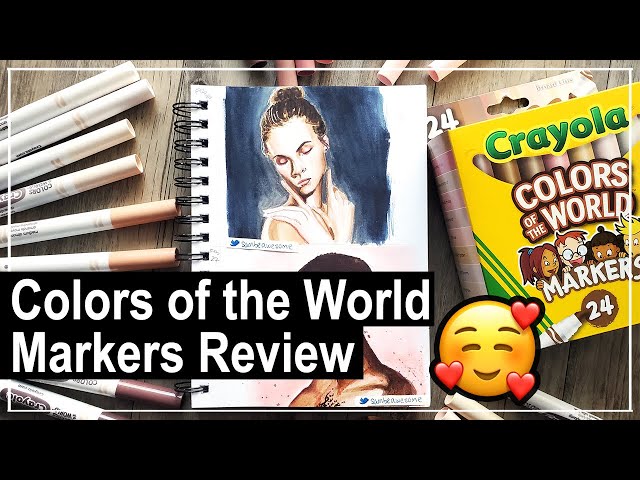 ANOTHER Crayola SKIN TONE Set? (Colors of the World Markers Review) 