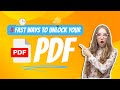 Remove PDF Password Protection in Minutes: A Guide to Unlocking PDFs