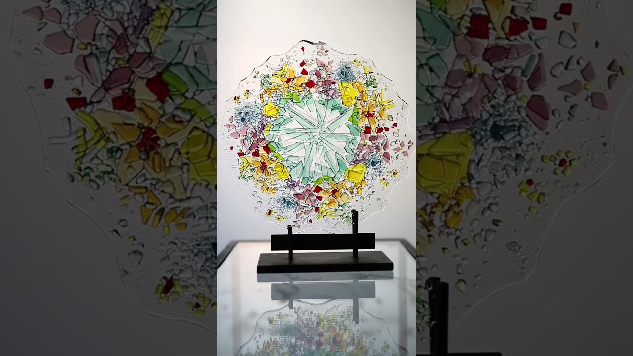 Fusing a Flower Bowl out of Scrap Glass 