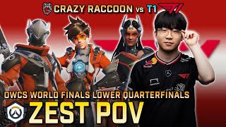 [ Zest ] Top-Tier Tracer | Crazy Raccoon vs T1 | OWCS World Finals Lower Quarterfinals