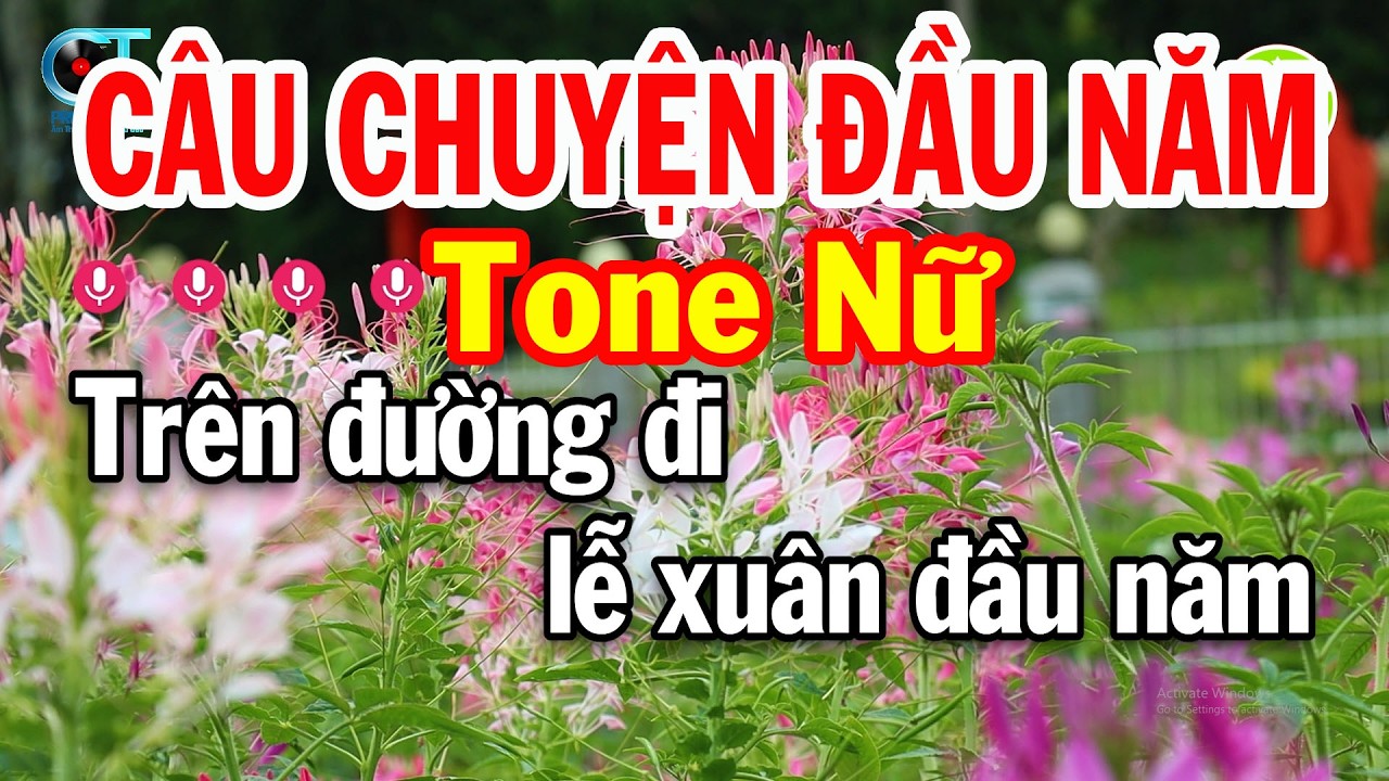Karaoke Câu Chuyện Đầu Năm Tone Nữ ( Em ) Nhạc Xuân Dễ Hát | Xóm Lộ
