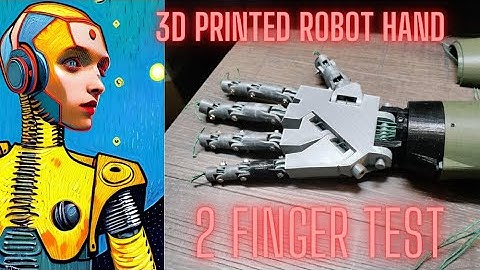 Robot Hand 2 Finger Test 3D Printed Inmoov Robotics Arduino